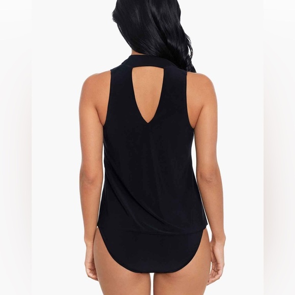 NWT Magicsuit Charmed Life Izzy Tankini Top Women's Size 8 Black - Picture 3 of 10